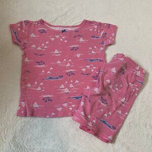 5/$25‎ Carter's sailboats spring summer two piece short sleeve shorts cotton